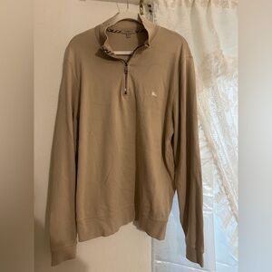 Burberry Men's Beige Zip-Up Sweater